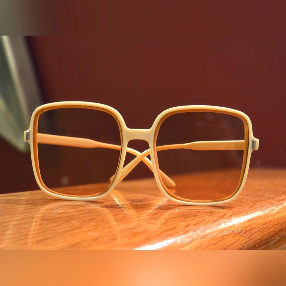 Cream Square Sunglasses